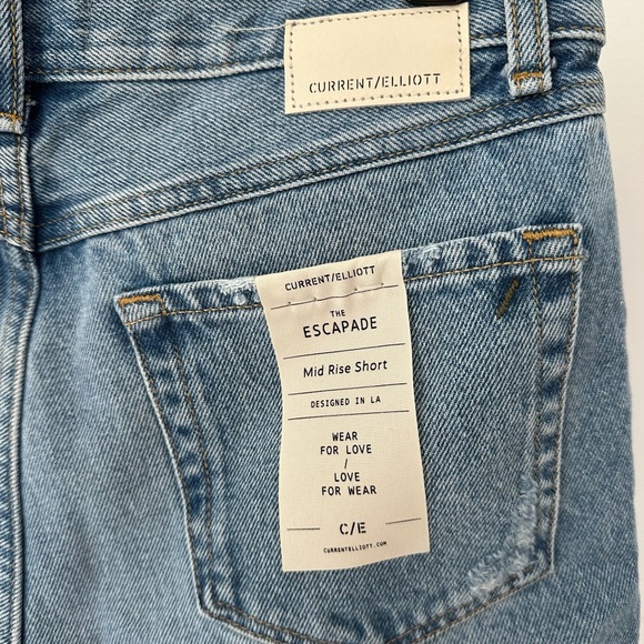 NWT Current/Elliott The Escapade Mid Rise Jean Short | Size: 27 - Picture 8 of 8